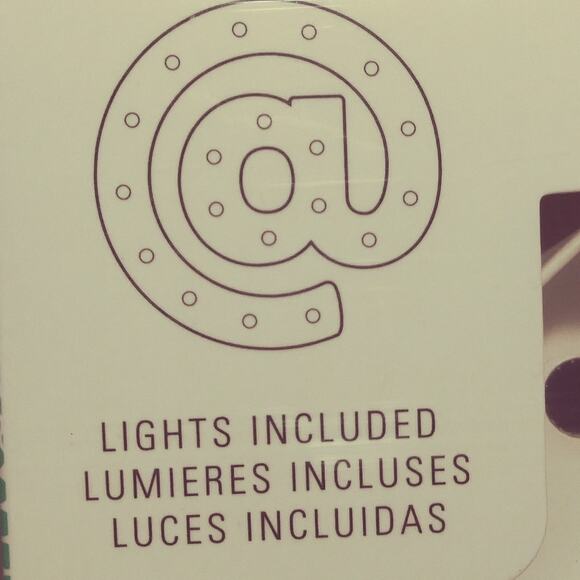 NEW IN BOX White Lighted @ Sign Approximately 8" X 8" - Picture 2 of 4